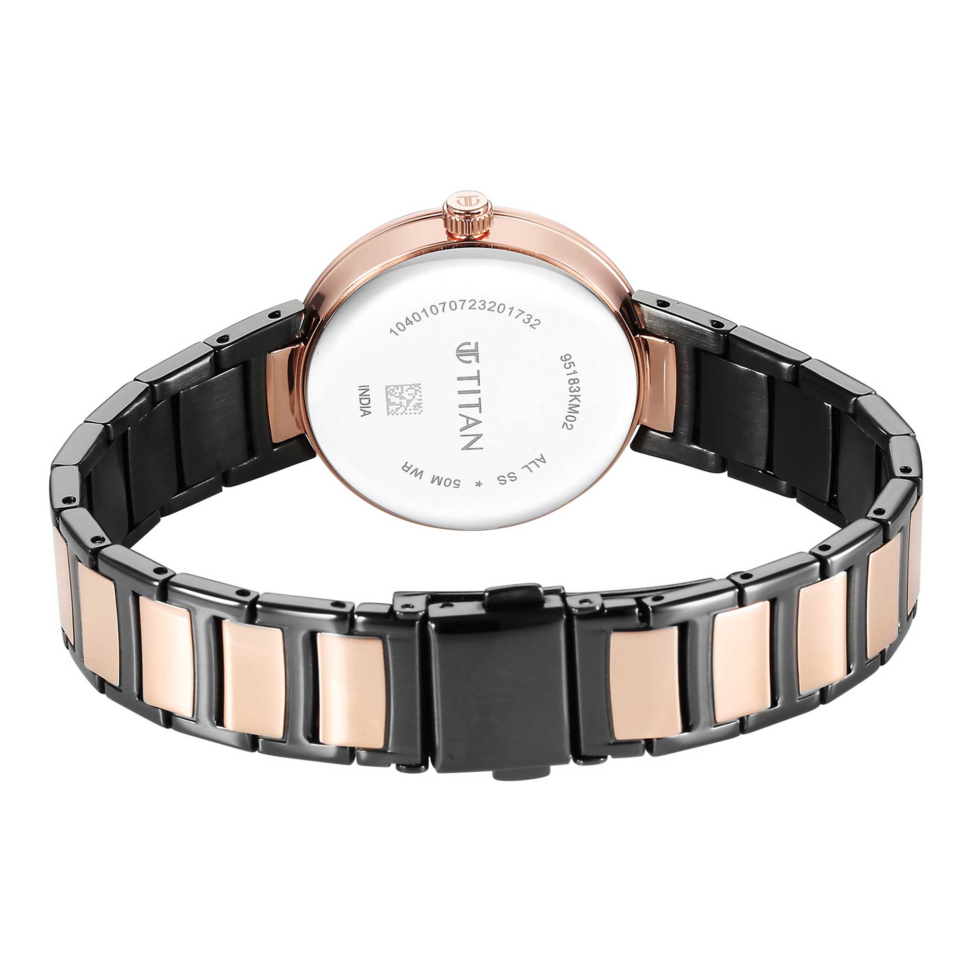 Picture of Titan Workwear Quartz Analog Anthracite Dial Stainless Steel Strap Watch for Women