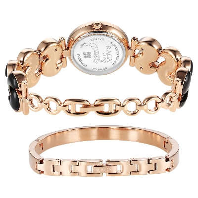 Picture of Titan MOP Round Dial Rose Gold Strap Watch For LAD