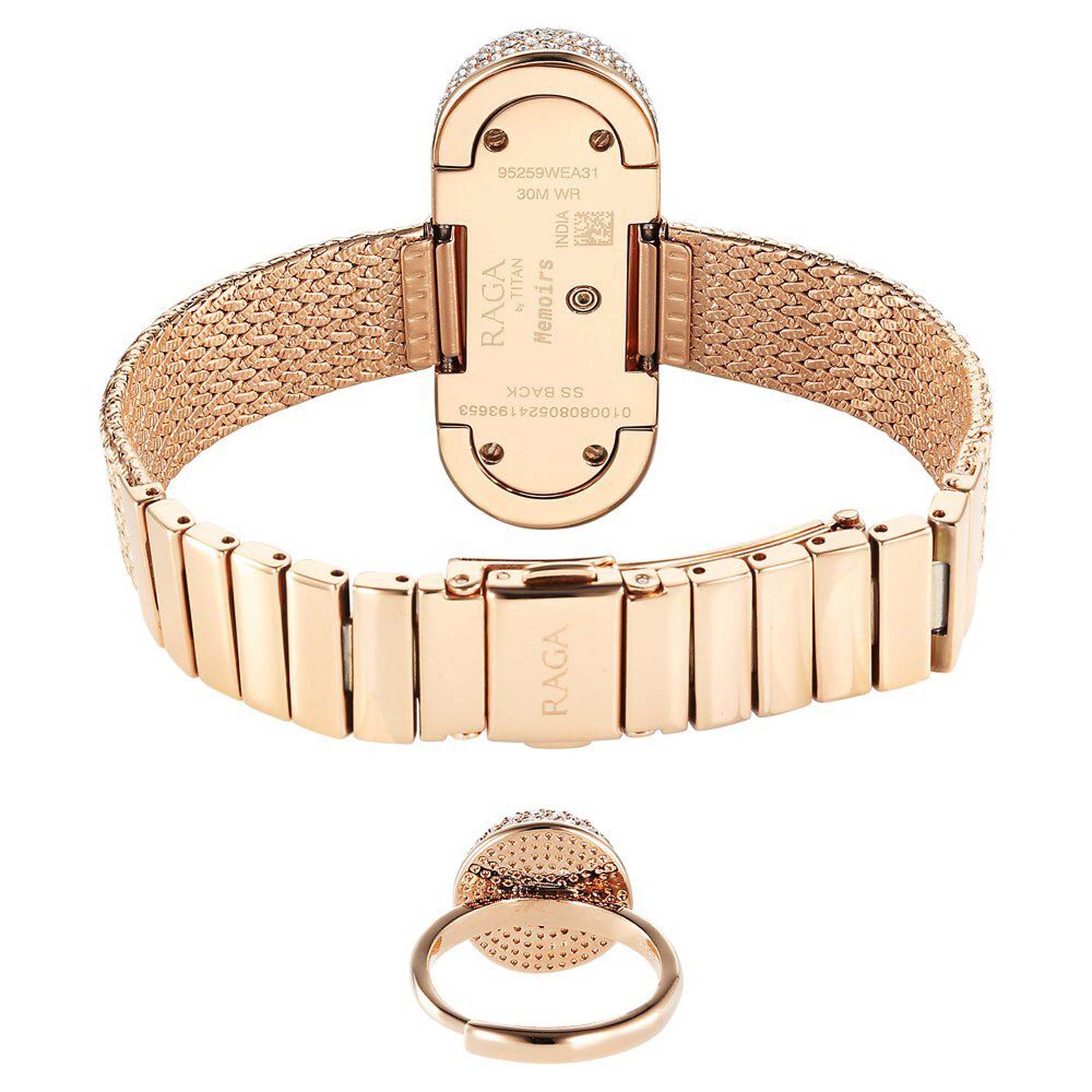 Picture of Titan Raga Memoirs Quartz Analog Mother Of Pearl Dial With Rose Gold Metal Strap Watch For Women