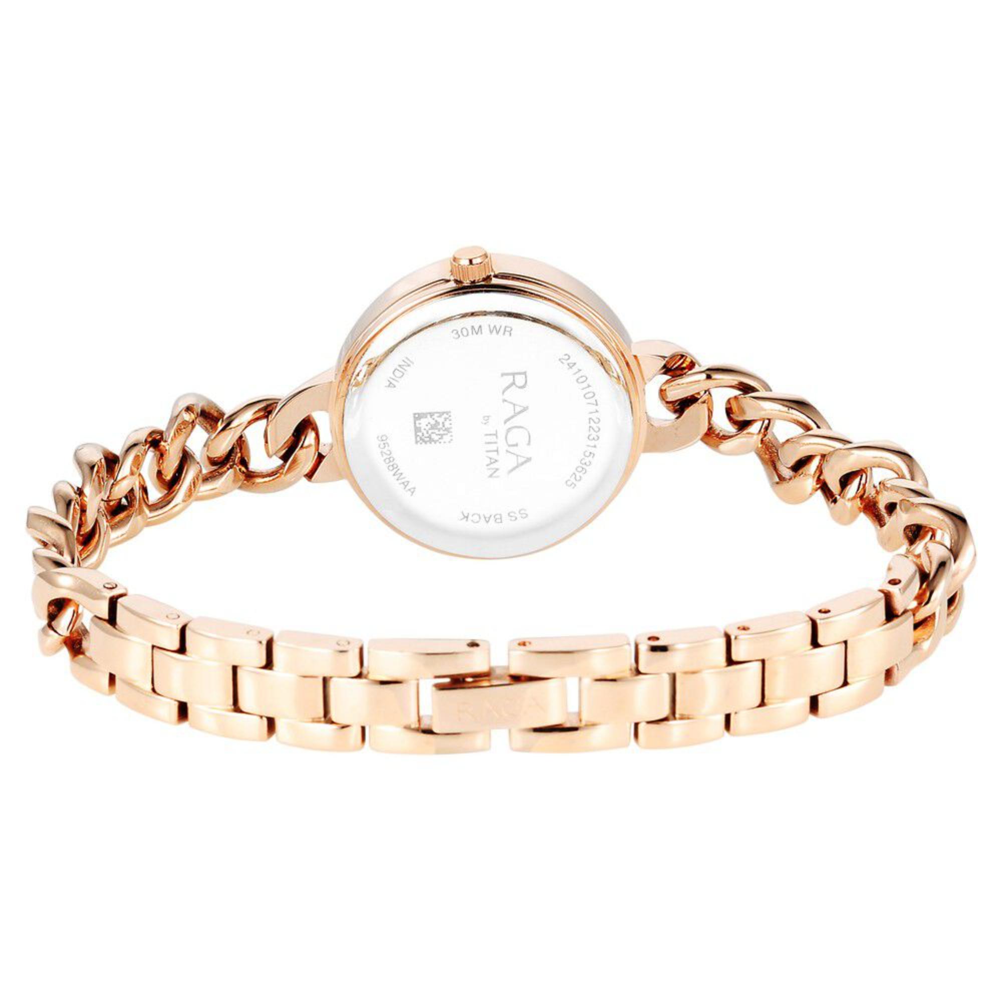 Picture of Titan Raga Showstopper Quartz Analog Rose Gold Round Dial Rose Gold Metal Strap Watch For Women