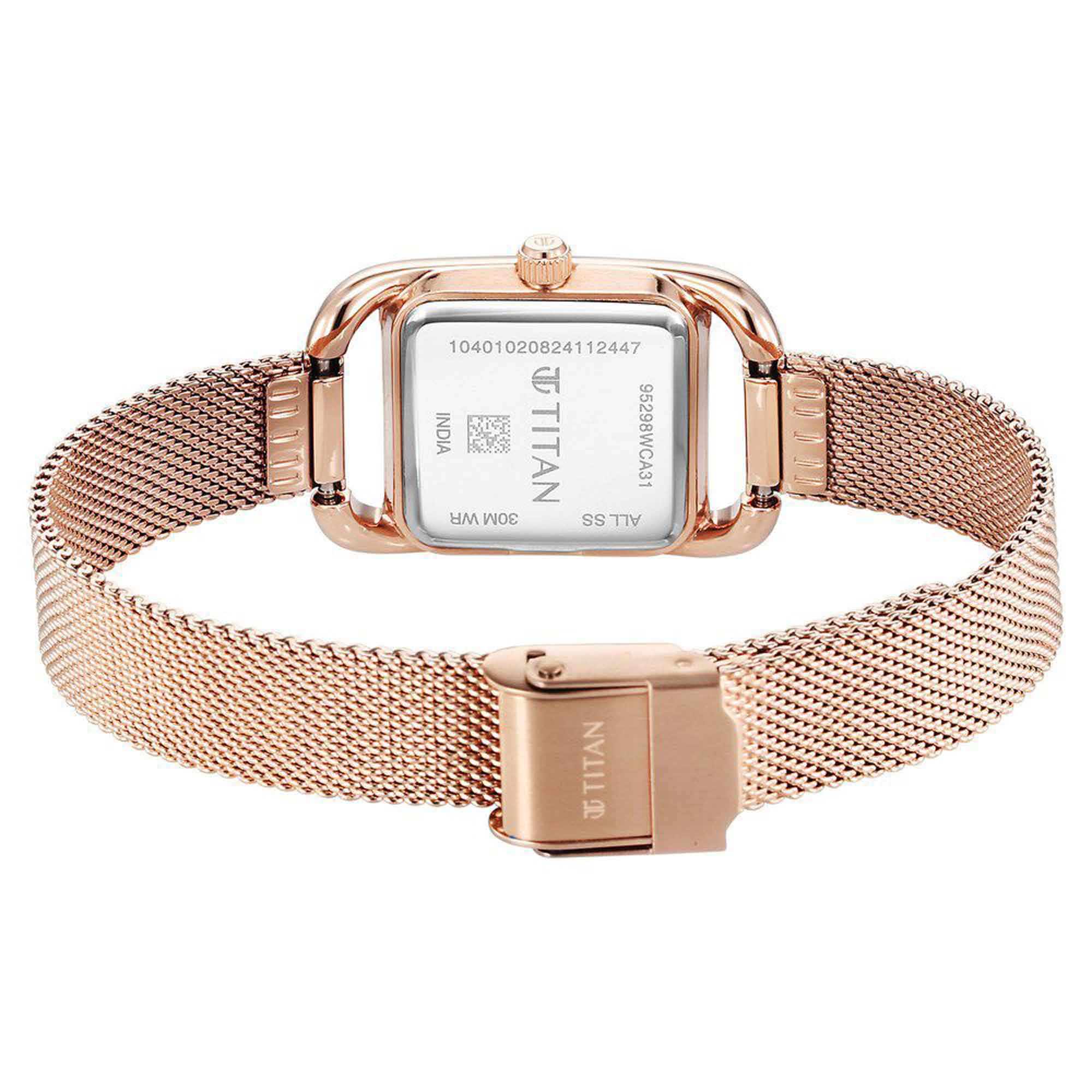 Picture of Titan Horizon Quartz Analog Pink Dial Stainless Steel Strap Watch For Women