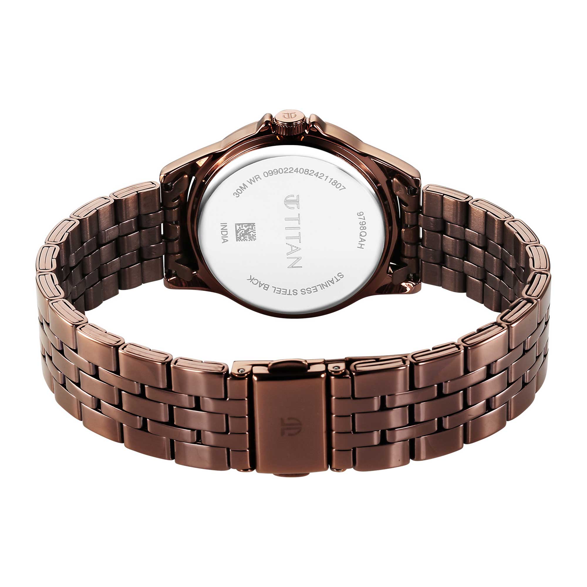 Picture of Titan 9798Qm01 Women Brass Round Shape Watches