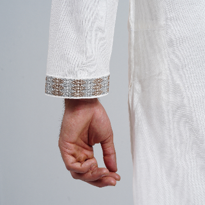 Picture of White Cotton Flow Panjabi(White)