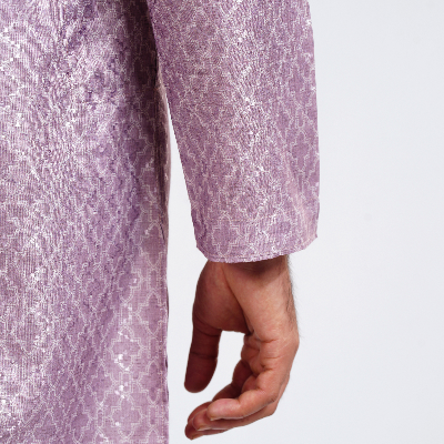 Picture of Light Purple Cotton Flow Panjabi(Light Purple)