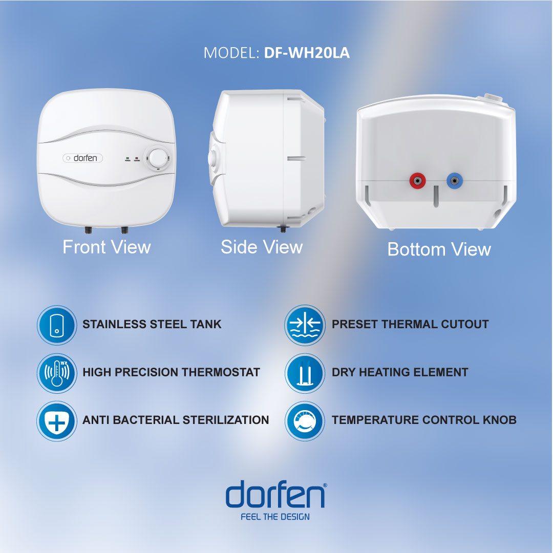 Picture of DORFEN Storage Electric Water Heater 20 Liters - 16x16x12
