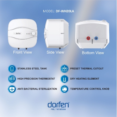 Picture of DORFEN Storage Electric Water Heater 20 Liters - 16x16x12