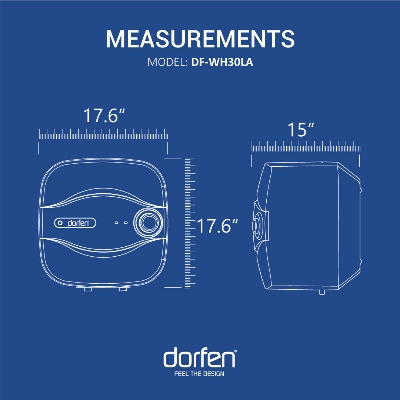 Picture of DORFEN Storage Electric Water Heater 30 Liters - 18x18x15