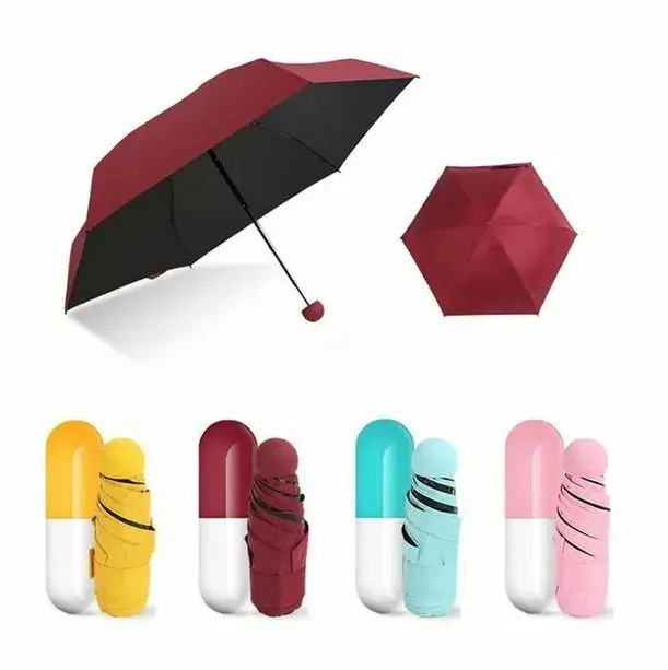 Picture of Capsule Umbrella – Foldable Mini Umbrella | MNK SHOP (Yellow)