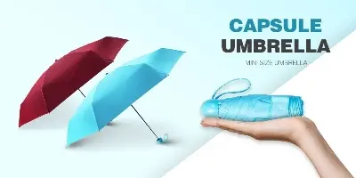 Picture of Capsule Umbrella – Suitable for All Ages | MNK SHOP (Maroon)