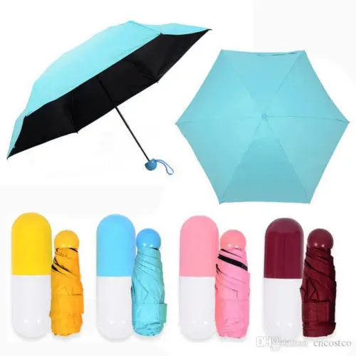 Picture of Capsule Umbrella – Foldable Mini Umbrella | MNK SHOP (Pink)