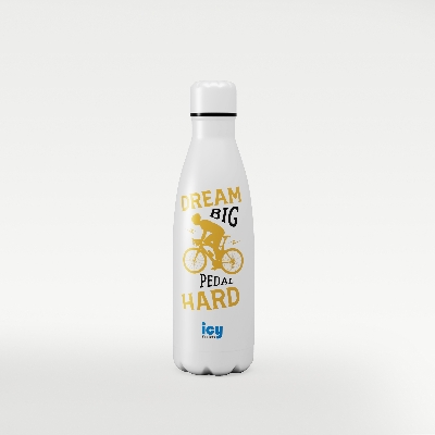 Picture of Hot & Cold Stylish SS Cola Water Bottle 450 ML | Leak-Proof with Eye-Catching Spiral Print | Wide Mouth for Effortless Filling | Double-Walled Insulated Inner Steel and Sturdy Outer | Ideal for Daily Hydration at School, Office, Gym | Modern and Eco-Friendly | Velocity Vision