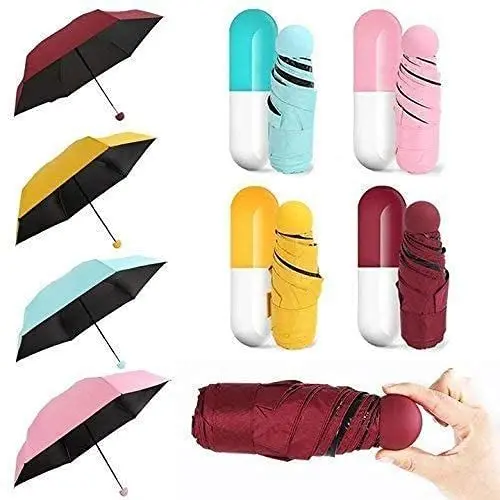 Picture of Capsule Umbrella – মেয়েদের ব্যাগে রাখার উপযোগী | MNK SHOP (Black)