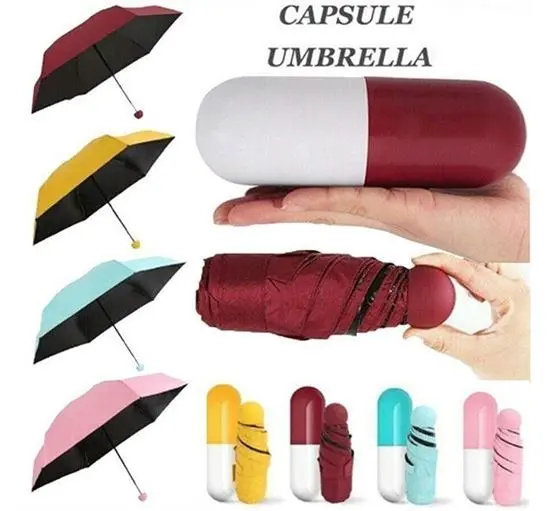 Picture of Capsule Umbrella – মেয়েদের ব্যাগে রাখার উপযোগী | MNK SHOP (Black)