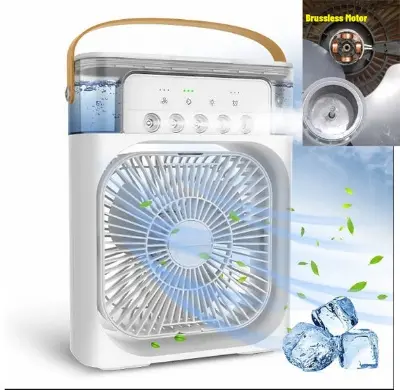 Picture of Stylish Tabletop Rechargeable Air Cooler with Mist | MNK SHOP (Black)