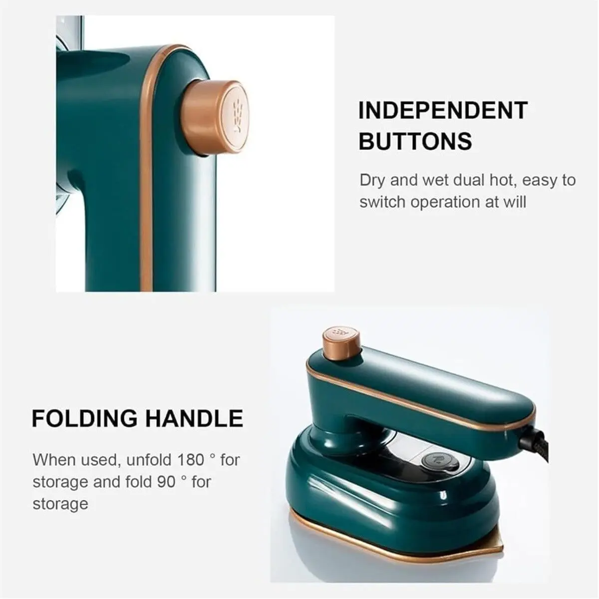 Picture of Portable Garment Steamer and Iron Combo | MNK SHOP (Green)