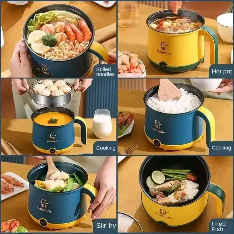 Picture of Multipurpose Electric Cooking Pot for Home | MNK SHOP (Yellow)