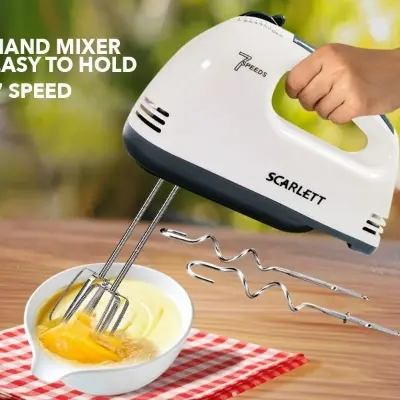 Picture of SCARLETT HE-133 Electric Mixer for Quick Mixing | MNK SHOP (White)