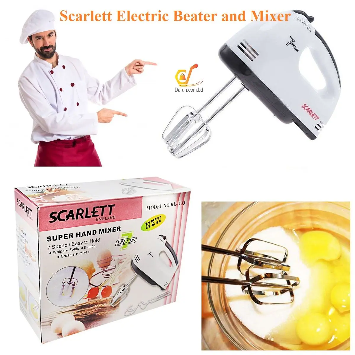 Picture of Multi-Tasking Mixer – SCARLETT HE-133 | MNK SHOP (White)