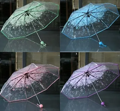 Picture of Transparent Rain Umbrella with Soft Edge | MNK SHOP (Purple)
