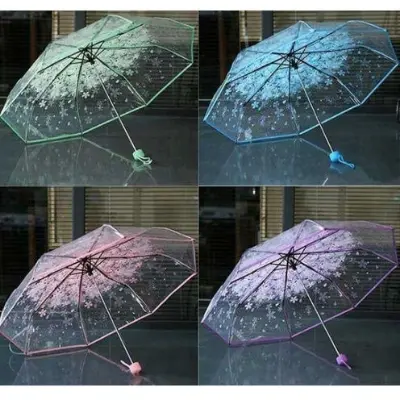 Picture of Elegant Transparent Umbrella for Fashionable Use | MNK SHOP (Pink)
