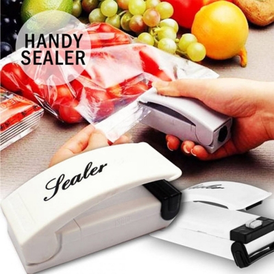 Picture of Mini Snack Sealer Small Household Bag Sealer Portable Hand Pressure Heat Sealer Plastic Bag Sealer Battery Not Include