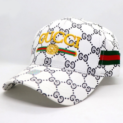 Picture of New White Embroidery logo Cotton Curved Visor Cap
