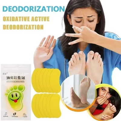 Picture of 10 Pcs Foot Lemon Flavor Removing Smelly Patch Shoe Enhance Fragrance Deodorizing Sticker Reduce Odor Patch Deodorization Pads