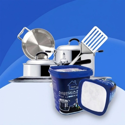 Picture of Oven & Cookware Cleaner Stainless Steel Cleaning Paste Remove Stains from Pots Pans Multi-Purpose Cleaner & Polish Removes Household Clean Universal Cleaning Paste for Removing Rust