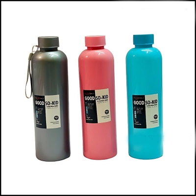 Picture of Good So Plastic Water Bottle 1000 ml - Round Shape Plastic Water Bottle Multicolor 1 liter Bottle (1 Pcs)