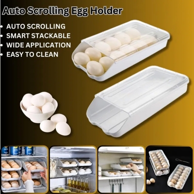 Picture of Refrigerator Storage Drawer Egg Fresh Box Rolling Slide Box Dumpling Box Household Eggs Plastic Holder Food Storage Organization-Tarkata bd