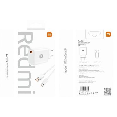 Picture of MI 33W Quick Charge 3.0 Fast Charger Adapter USB to Type-C for Mi 10 Pro/9 Pro/Redmi Note 8/Note 7/K20/K30/Pro Mix 3/Max 3