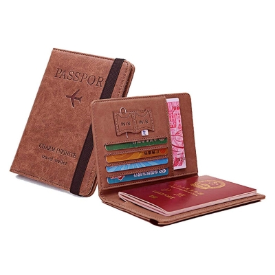 Picture of Multi-Function Passport Cover Holder Dedit or Credit Card Holder Wallet Passport Cover Case