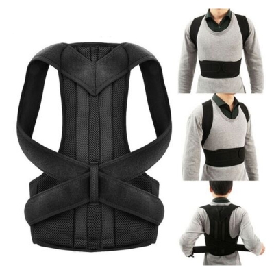 Picture of Adjustable Back Posture Corrector Back Pain Relief Belt Spine Waist Support Correction Straps Posture Belt For Men Women - Black