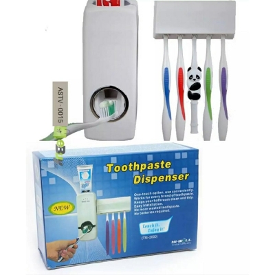 Picture of টুথব্রাশ হোল্ডার সহ টুথপেস্ট ডিসপেনসার - brush holder