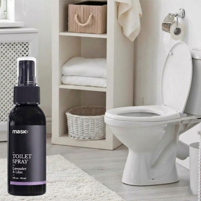 Picture of Mask Toilet Air Freshener Spray - Toilet Odor Eliminator Spray, Best Value Bathroom Deodorizer Non-Aerosol Odor Neutralizer Spray - spray Before & After You Use Toilet Air Freshener Spray