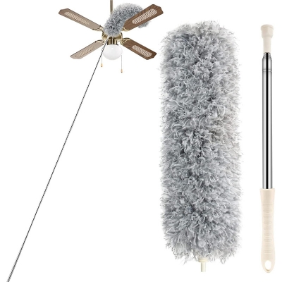 Picture of Flexible Duster For Fan Cleaning Mop With Long Rod | Spider Web Cleaner Stick | Fan Cleaning Brush | Fan Duster| Dusting Brush For Home Cleaning | Dust Cleaner | Microfiber Duster For Home Cleaning.