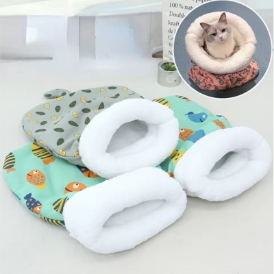 Picture of Comfortable Cat Sleeping Bag Soft Cat Bed Warm Closed Cat Bed Funny Tunnel Pet Nest Lovely Nest for Cats 2.5-7kg Pet Supplies