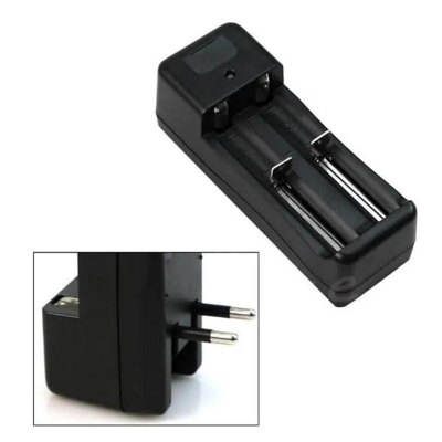 Picture of 3.7V 18650 Universal Double Li-ion Rechargeable Battery Charger ABS material Input: AC100-240V 47-63Hz