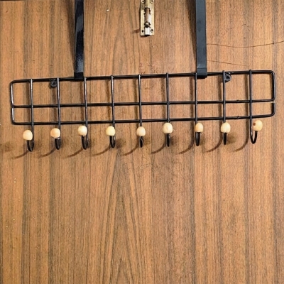 Picture of 10 Hooks Magic Door Hanger space saver,New Styllish Over The Door  Hook Hanger, Home Decoration, Cloth Hanger.