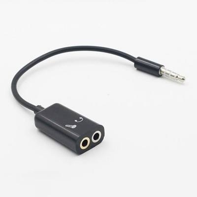 Picture of 3.5mm 1 to 2 Earphone Microphone Adapter Cable Converter Cable for Earphone Headphone Audio Cable