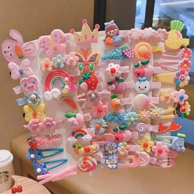 Picture of Baby Girl Cute China Color matching hair clip set/Hair Accessories