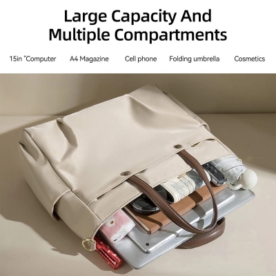 Picture of Waterproof Wear-resistant Handbag for Women, Soft Solid Shoulder Bag