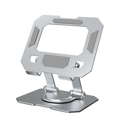 Picture of Aluminum Tablet Stand With 360 Degree Rotating Base, Foldable And Adjustable, Suitable For Office Desks, Home Offices, Compatible With IPad Pro Air Mini, Etc