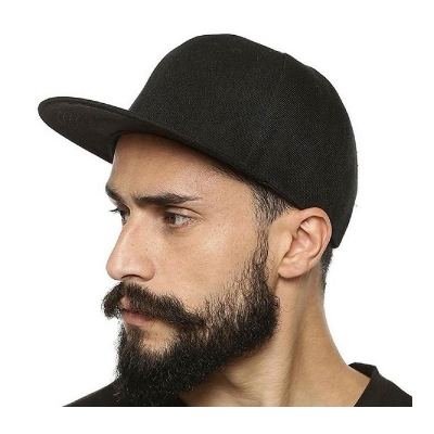 Picture of Black Dj Cap For Men Cap - Cap For Men - Cap - Winter Cap Stylish Cap For Man
