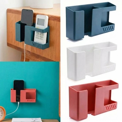 Picture of Wall Mounted 2-In-1 Mobile Phone Charging Stand And Multipurpose Storage Holder Bracket - Phone Stand