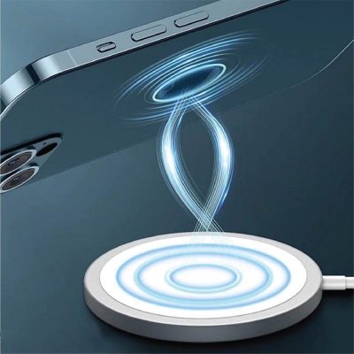 Picture of New 15W Wireless charging pad with C type adjust cable, for all wireless supported phone like iPhone, Samsung, Xiaomi, Huawei