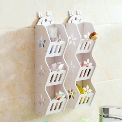 Picture of Storage Rack Shelf  3 Layers Wall Hanging Organizer For Bathroom Cosmetics Makeup Storage Rack