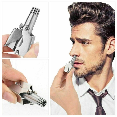 Picture of Men's Nose Hair Trimmer Stainless Steel Manual Trimmer Suitable For Nose Hair Razor Washable Portable Nose Hair Trimmer