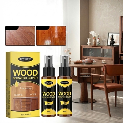 Picture of 2pcs Furniture Polishing Beeswax Spray Wooden Floor Cleaning Maintenance Wood Table Shiny Wear Resistant Multipurpose Beeswax Agents Floor Wood Repair Kit Furniture Paint Floor Complementary Color Spray Repair Wood Scratch Remover Acting Floor Repair