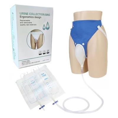 Picture of Portable Reusable Medical Incontinence Bag - Collecting Bag for Men and Women with Catheter Bag and Urinal